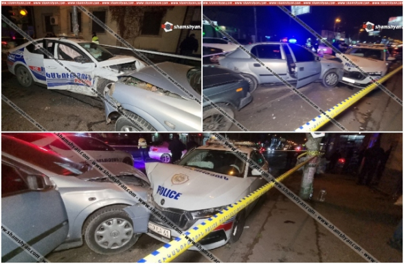 Երևանում բախվել են պարեկային ծառայության Skoda-ն, BMW-ն, Opel-ն ու «07»-ը, կան վիրավորներ